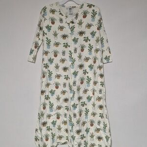 Hudson Baby Cream Sleep Sack with Plant Print